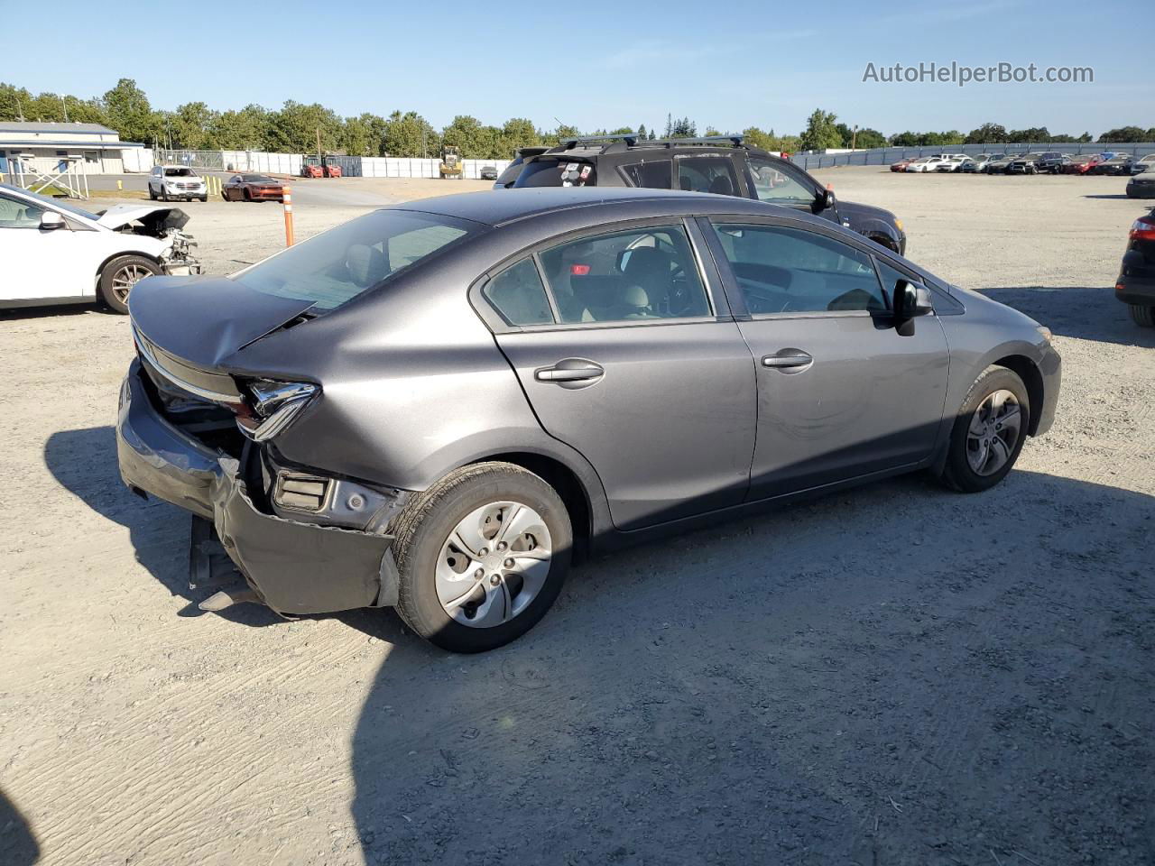 2013 Honda Civic Lx Silver vin: 19XFB2F56DE292771