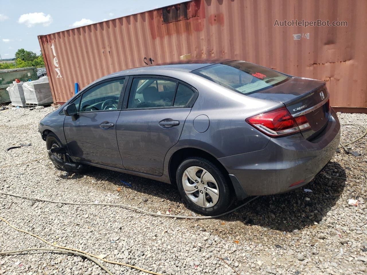 2014 Honda Civic Lx Gray vin: 19XFB2F56EE012252