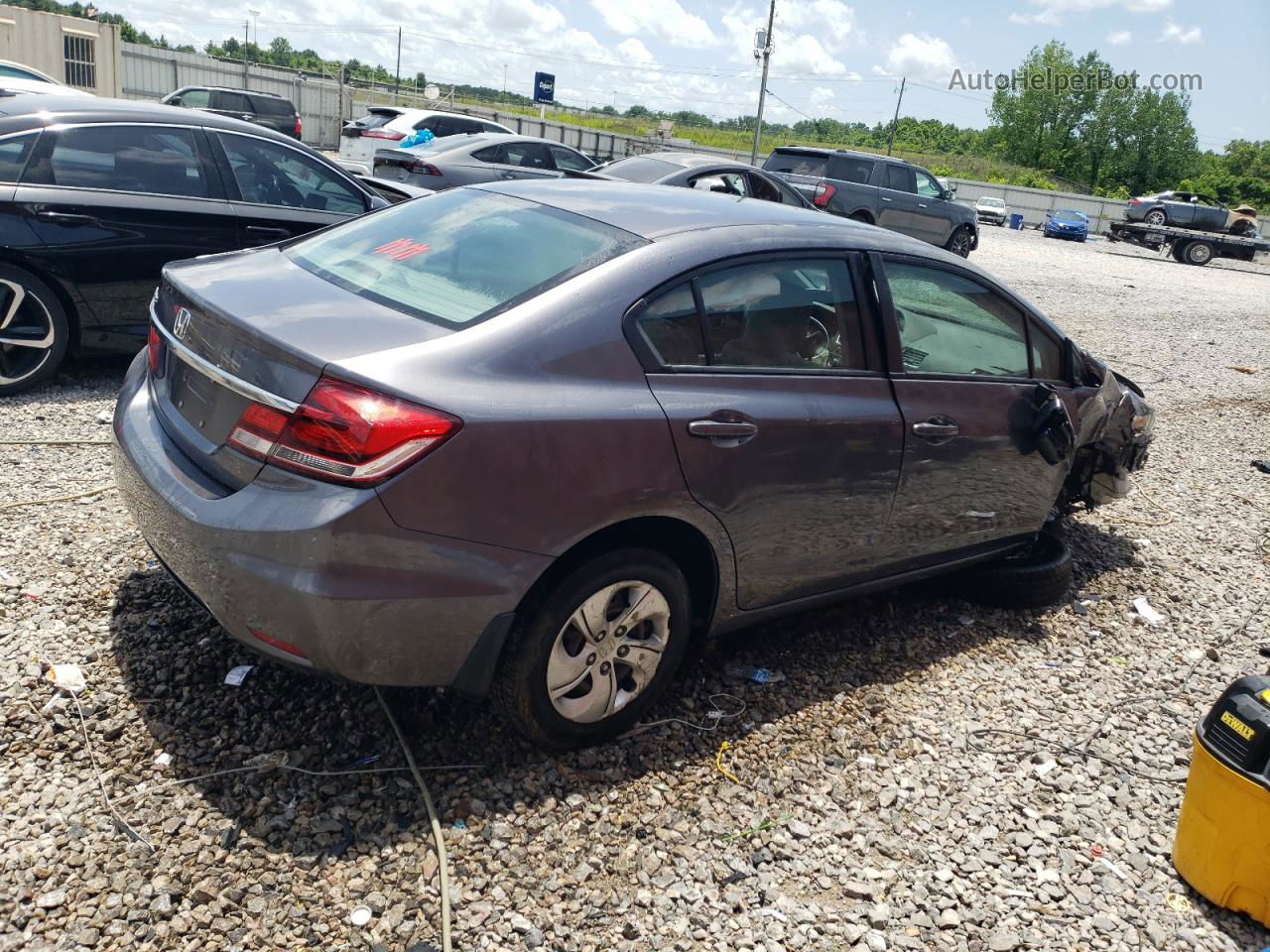 2014 Honda Civic Lx Gray vin: 19XFB2F56EE012252