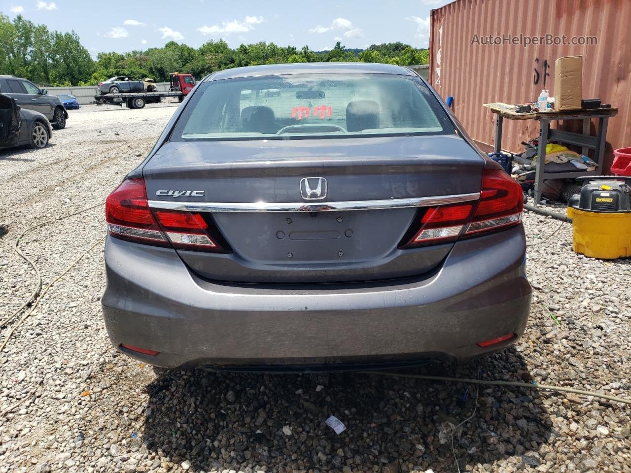 2014 Honda Civic Lx Gray vin: 19XFB2F56EE012252