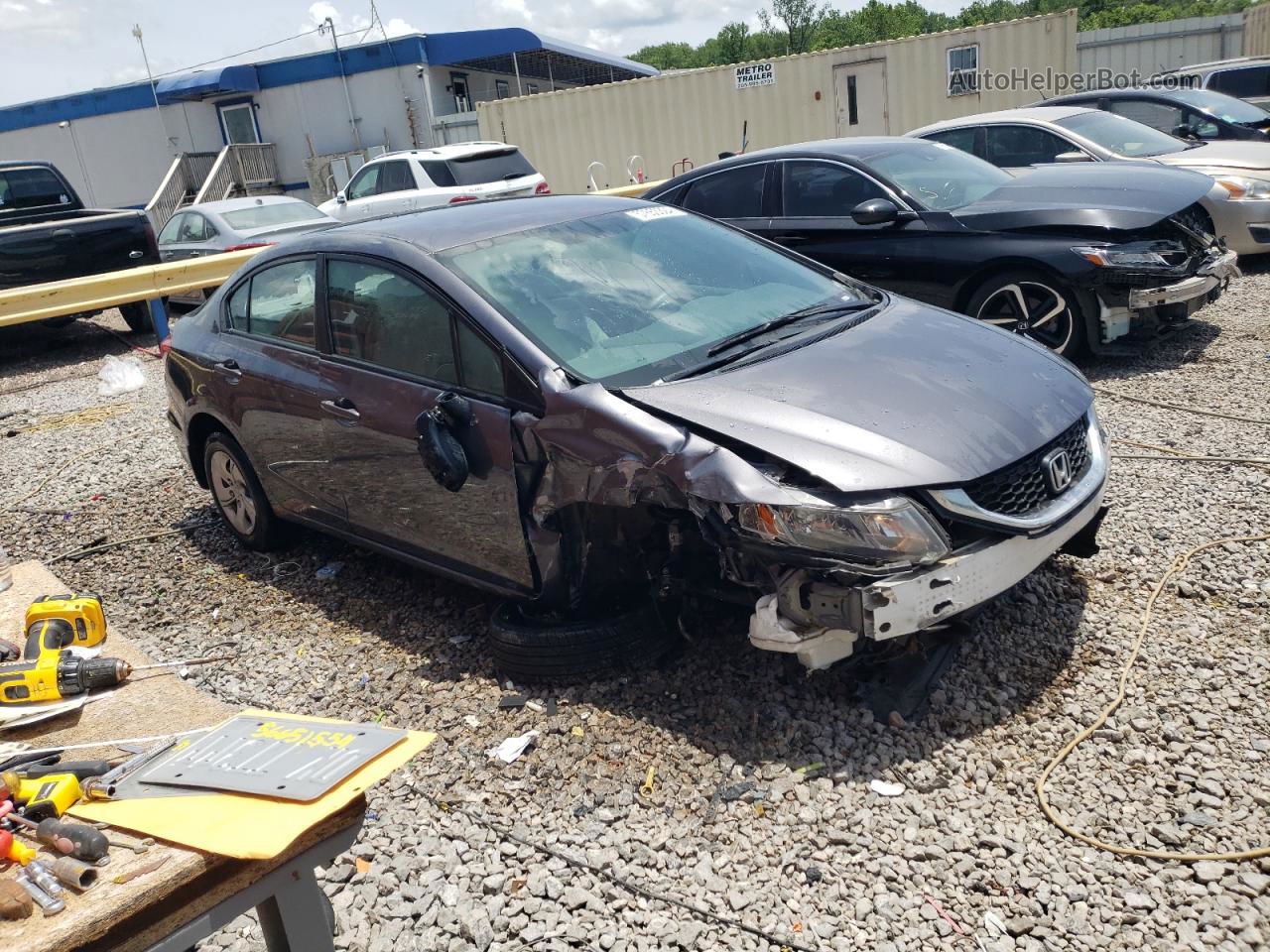 2014 Honda Civic Lx Gray vin: 19XFB2F56EE012252