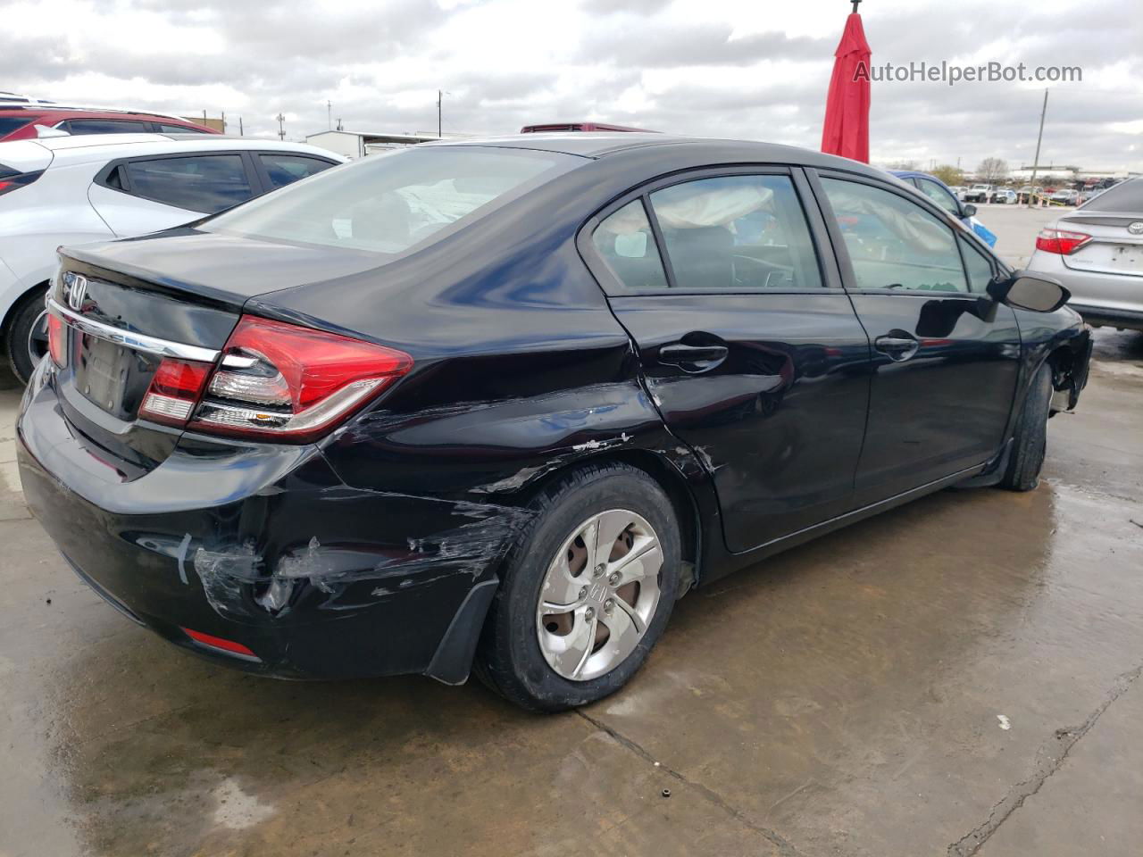 2014 Honda Civic Lx Black vin: 19XFB2F56EE028774