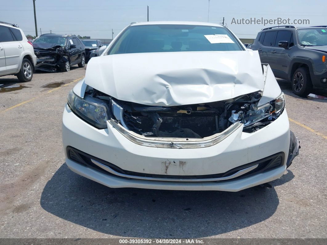 2014 Honda Civic Lx White vin: 19XFB2F56EE030296