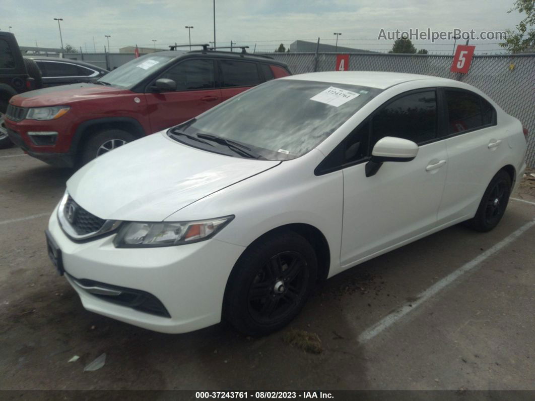 2014 Honda Civic Sedan Lx White vin: 19XFB2F56EE047681