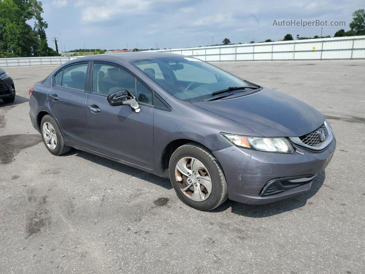 2014 Honda Civic Lx Gray vin: 19XFB2F56EE076744