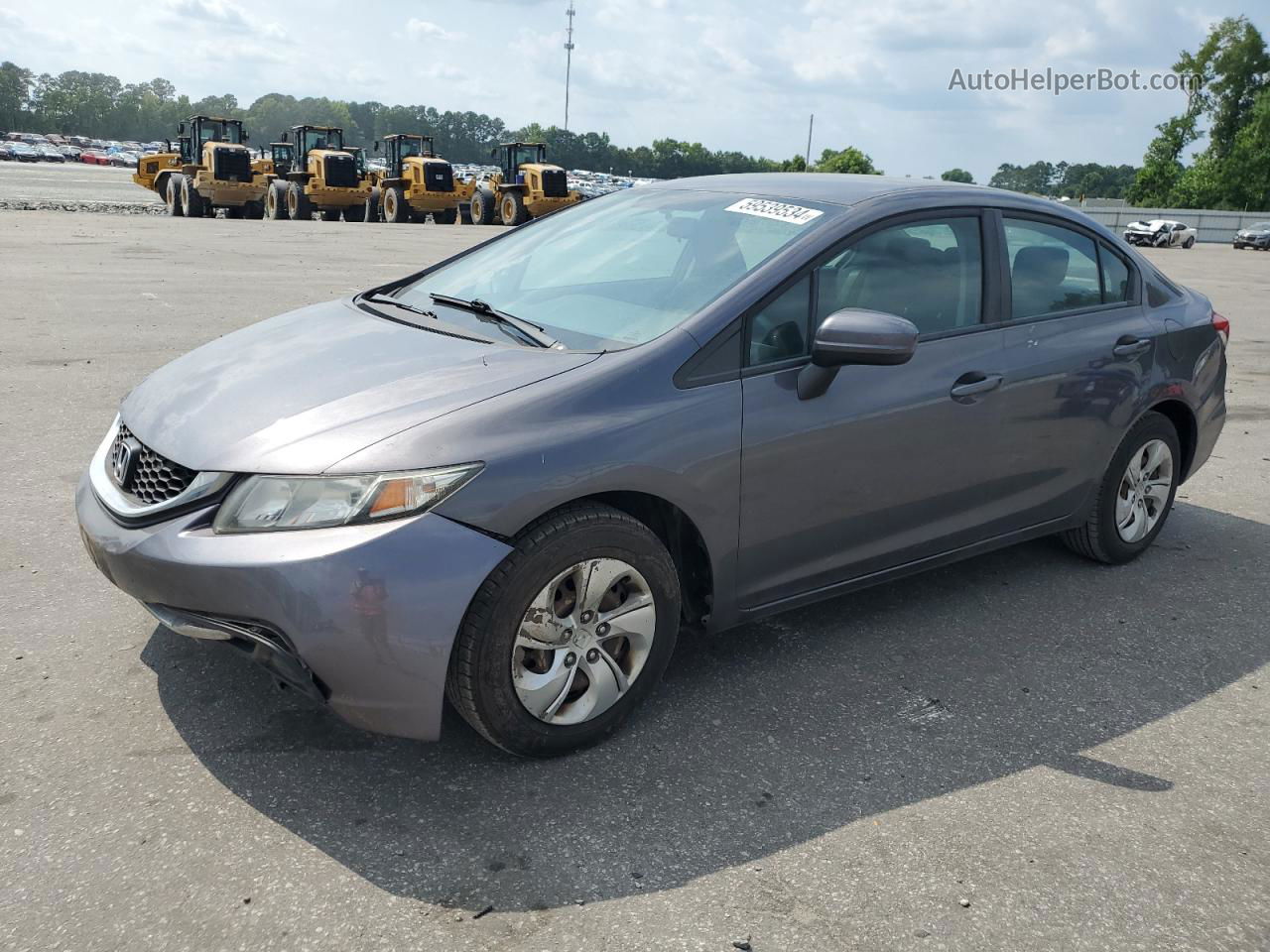 2014 Honda Civic Lx Gray vin: 19XFB2F56EE076744