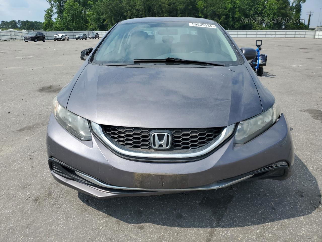 2014 Honda Civic Lx Gray vin: 19XFB2F56EE076744