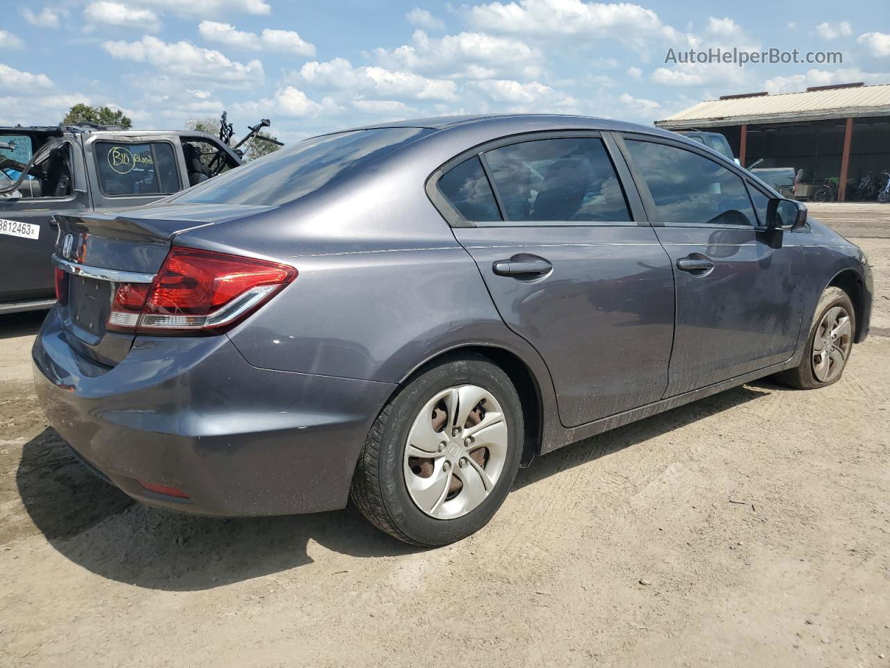 2014 Honda Civic Lx Gray vin: 19XFB2F56EE083211