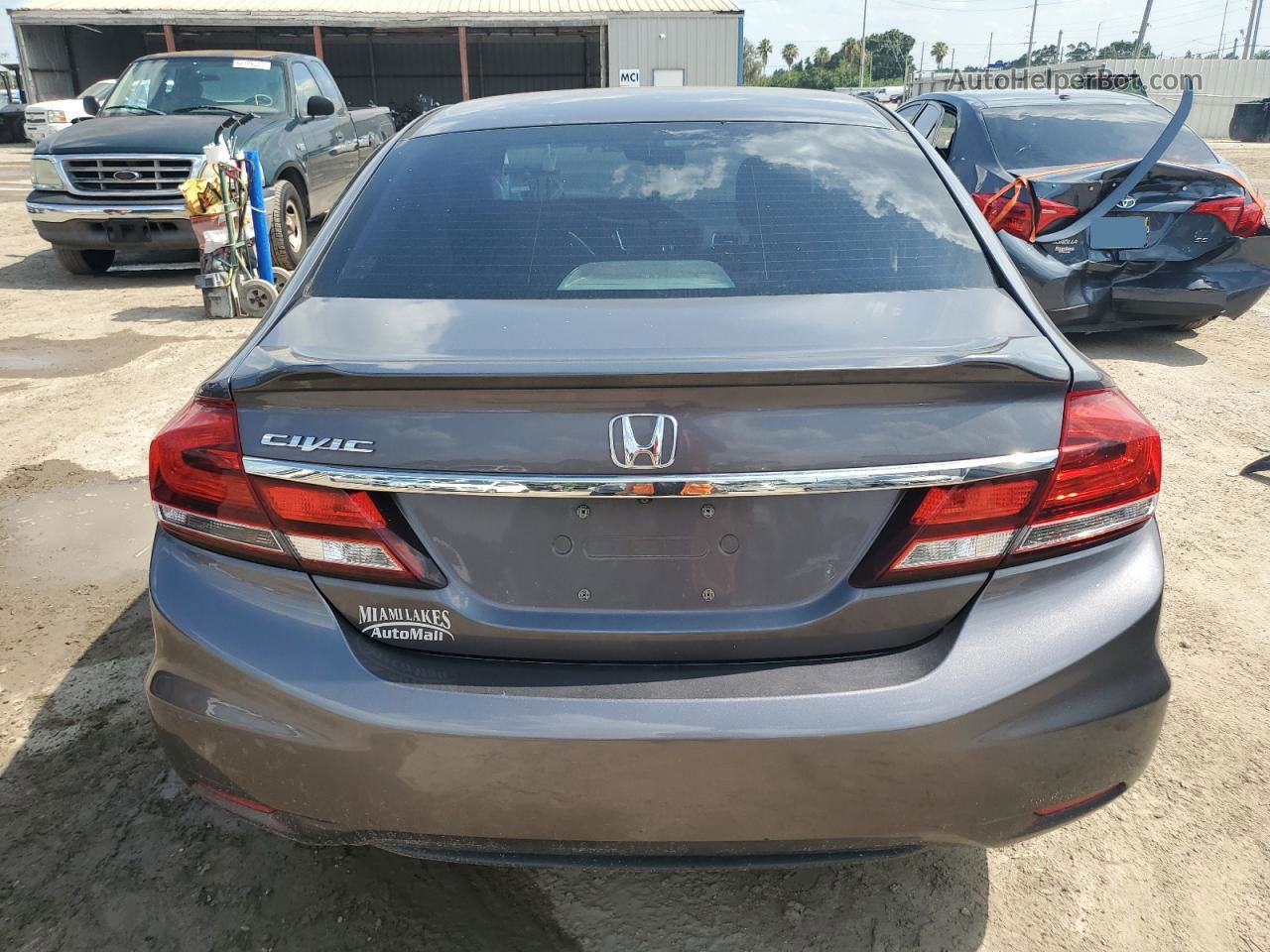 2014 Honda Civic Lx Gray vin: 19XFB2F56EE083211