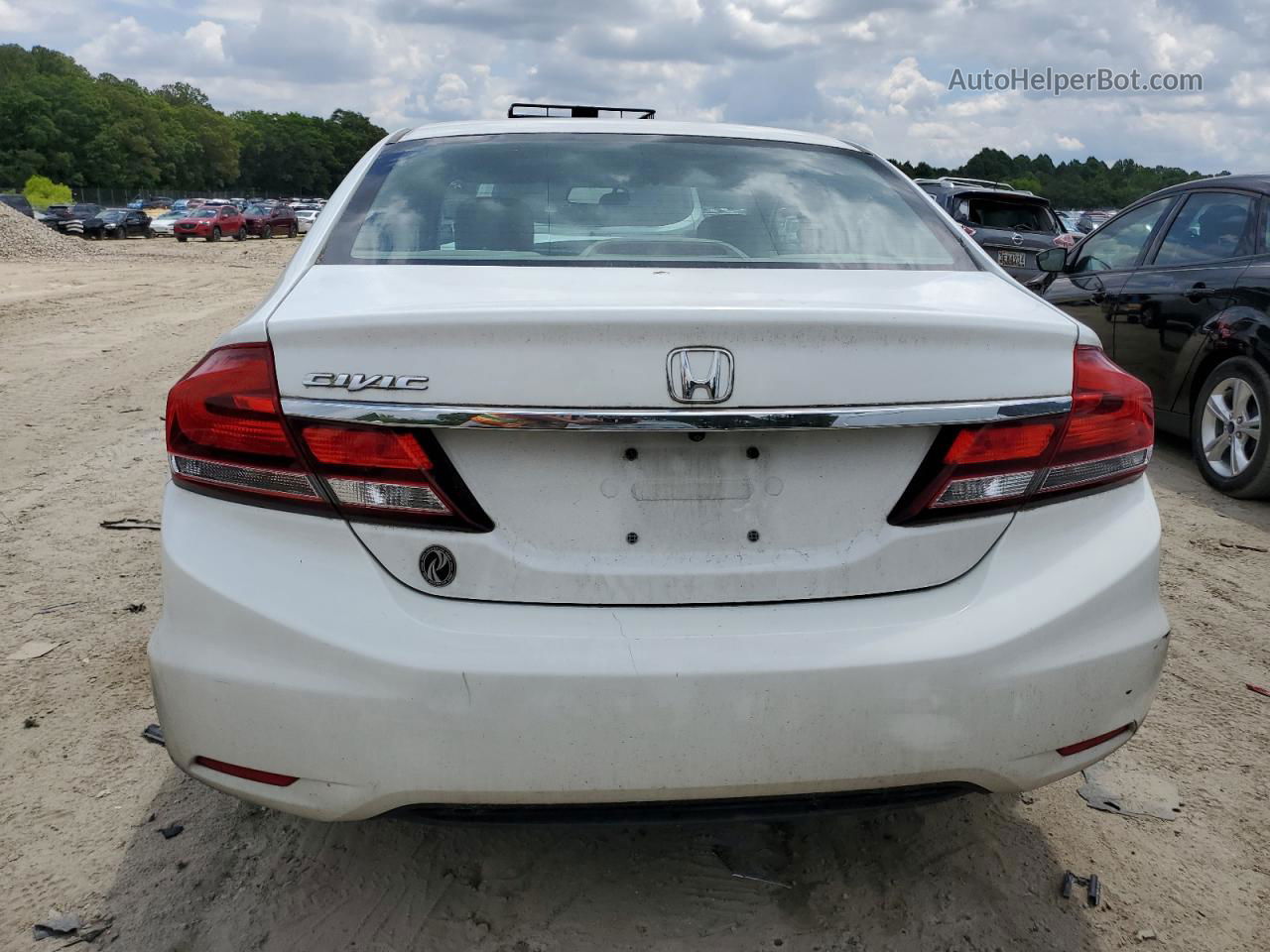 2014 Honda Civic Lx White vin: 19XFB2F56EE219093