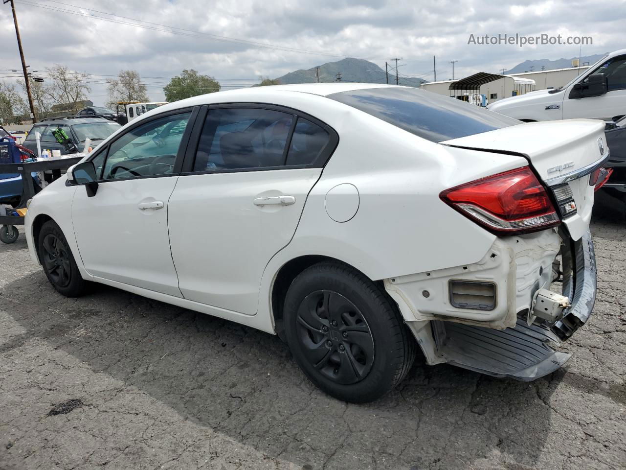 2014 Honda Civic Lx White vin: 19XFB2F56EE249808