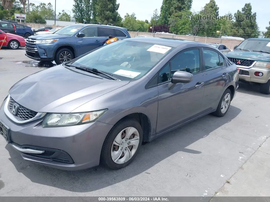 2014 Honda Civic Lx Gray vin: 19XFB2F56EE270609