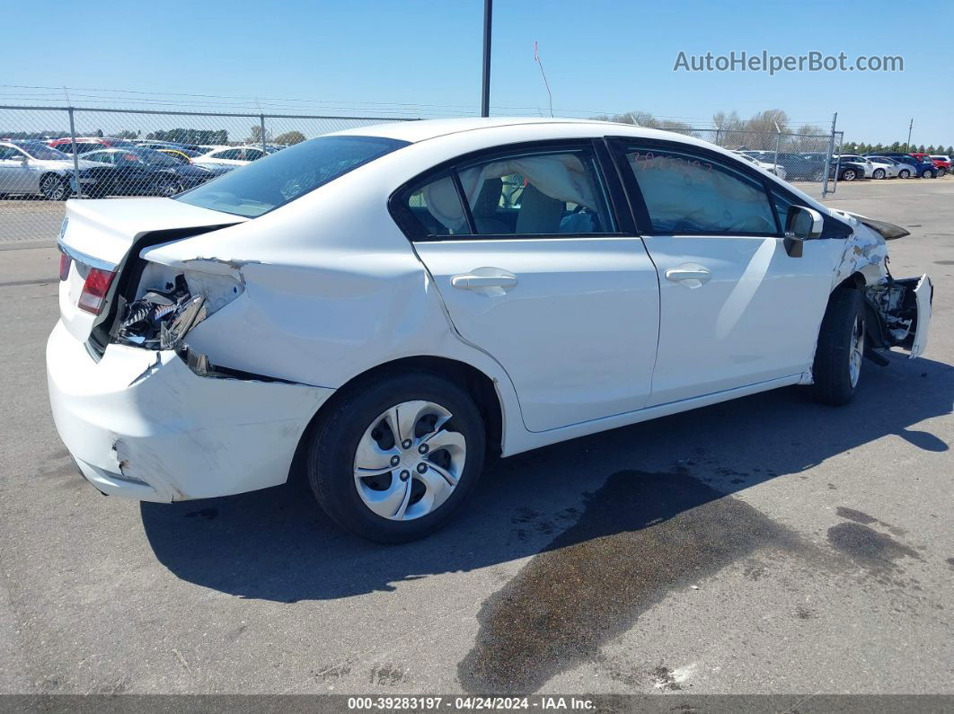 2015 Honda Civic Lx White vin: 19XFB2F56FE012639