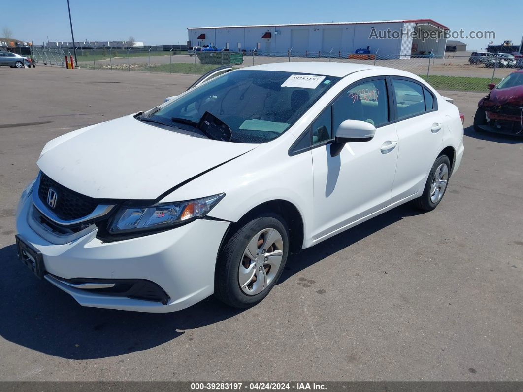 2015 Honda Civic Lx White vin: 19XFB2F56FE012639