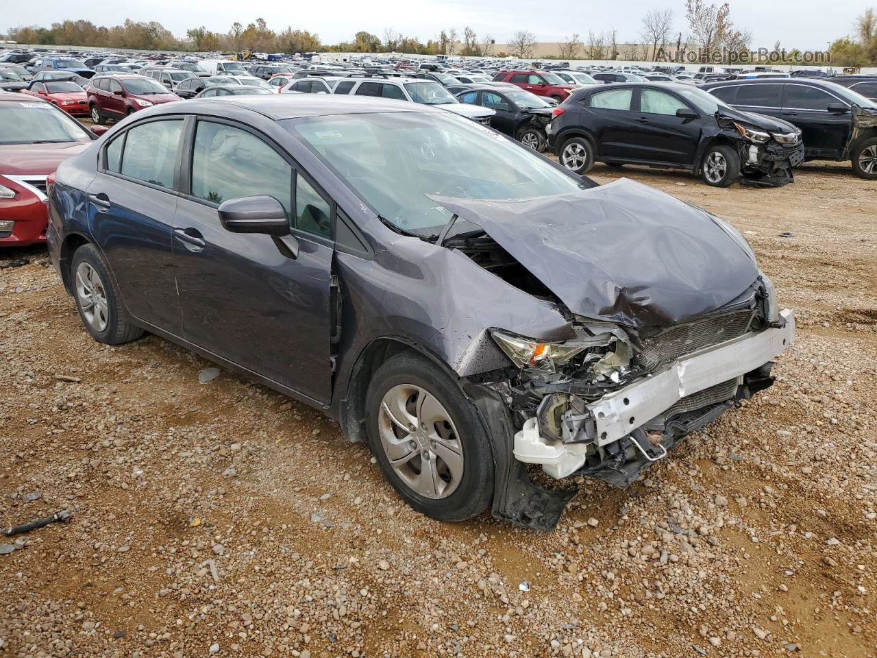 2015 Honda Civic Lx Gray vin: 19XFB2F56FE045057