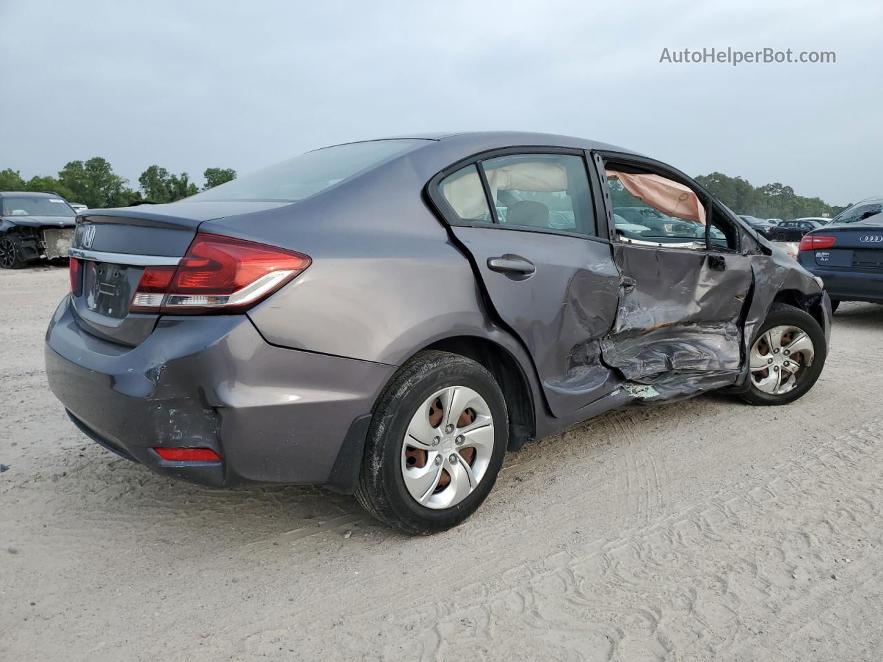 2015 Honda Civic Lx Gray vin: 19XFB2F56FE046354