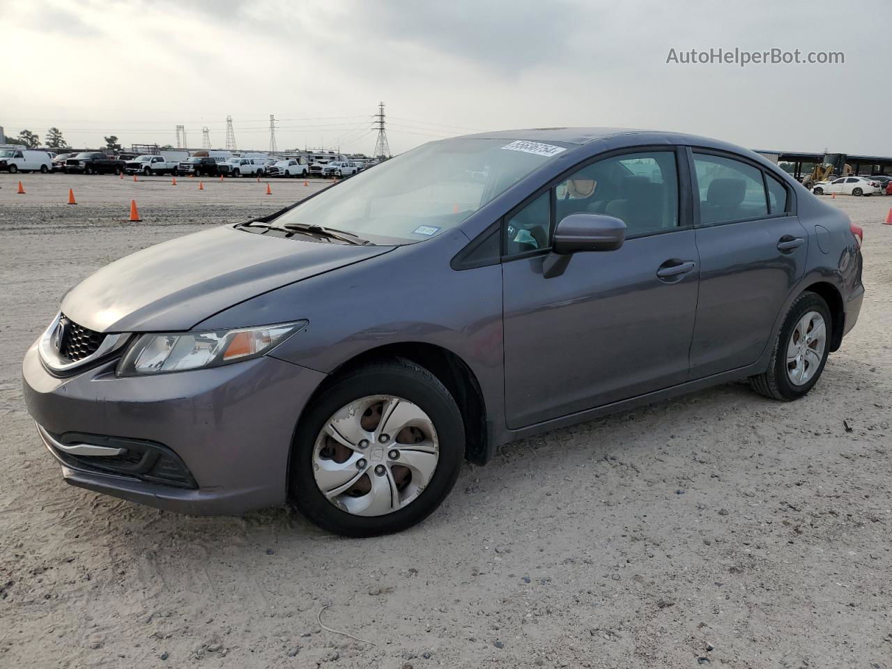 2015 Honda Civic Lx Gray vin: 19XFB2F56FE046354