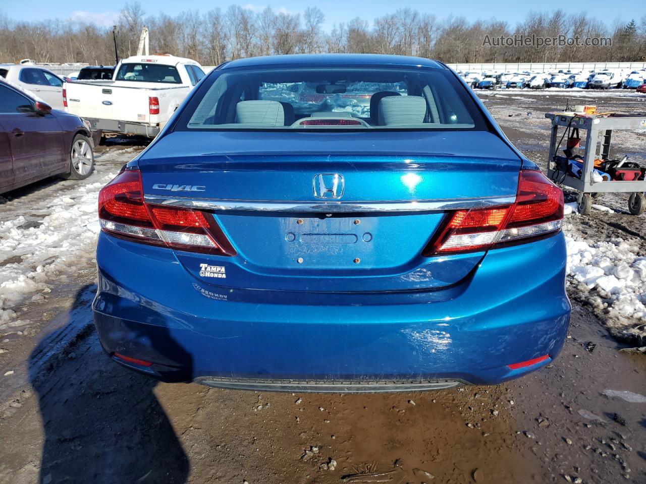 2015 Honda Civic Lx Blue vin: 19XFB2F56FE096042