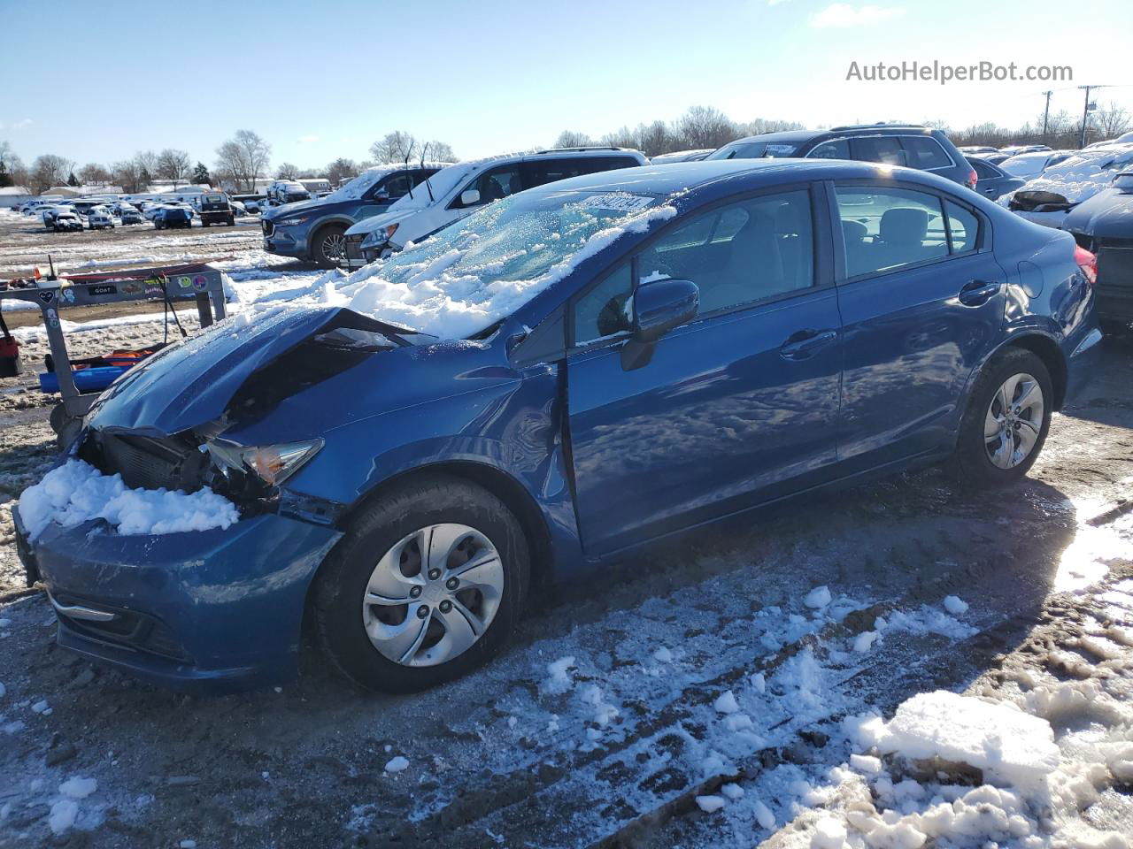 2015 Honda Civic Lx Blue vin: 19XFB2F56FE096042