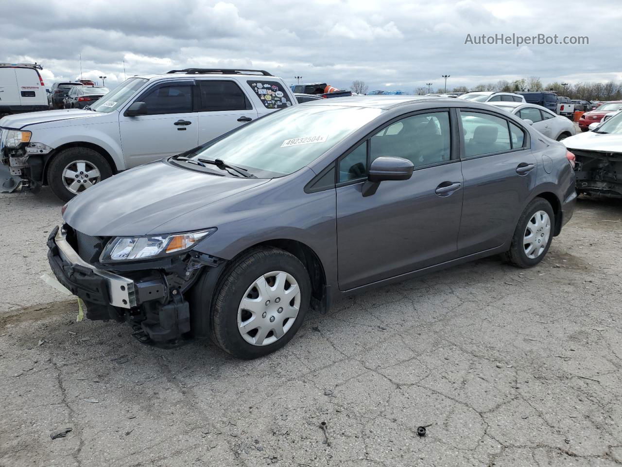 2015 Honda Civic Lx Серый vin: 19XFB2F56FE116712