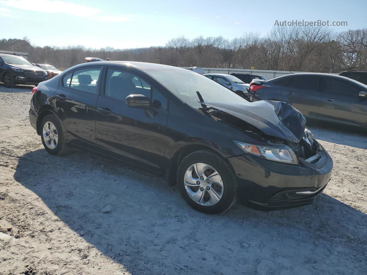 2015 Honda Civic Lx Black vin: 19XFB2F56FE118847