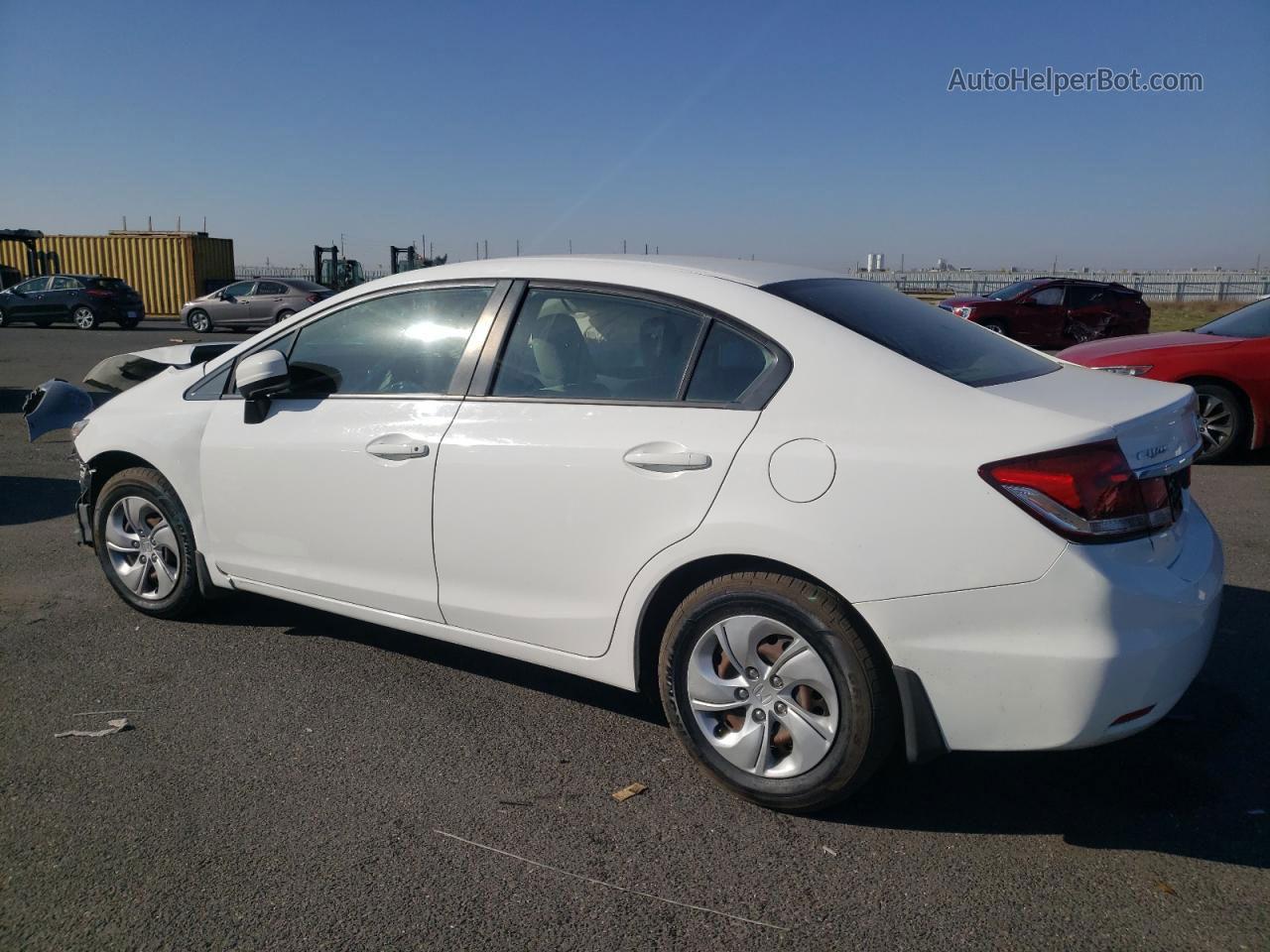 2015 Honda Civic Lx White vin: 19XFB2F56FE259868