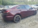 2015 Honda Civic Lx Burgundy vin: 19XFB2F56FE706554