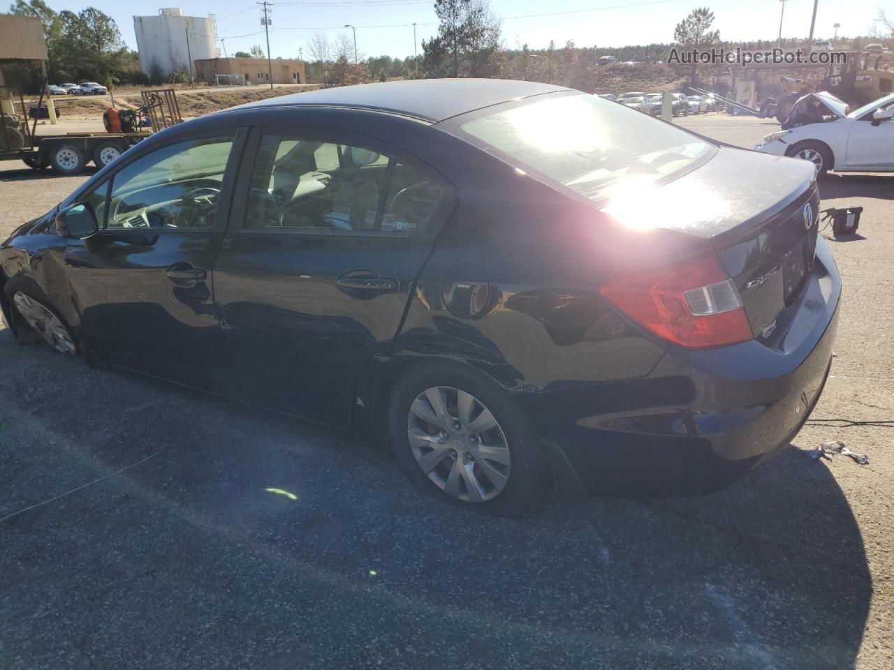 2012 Honda Civic Lx Black vin: 19XFB2F57CE002066