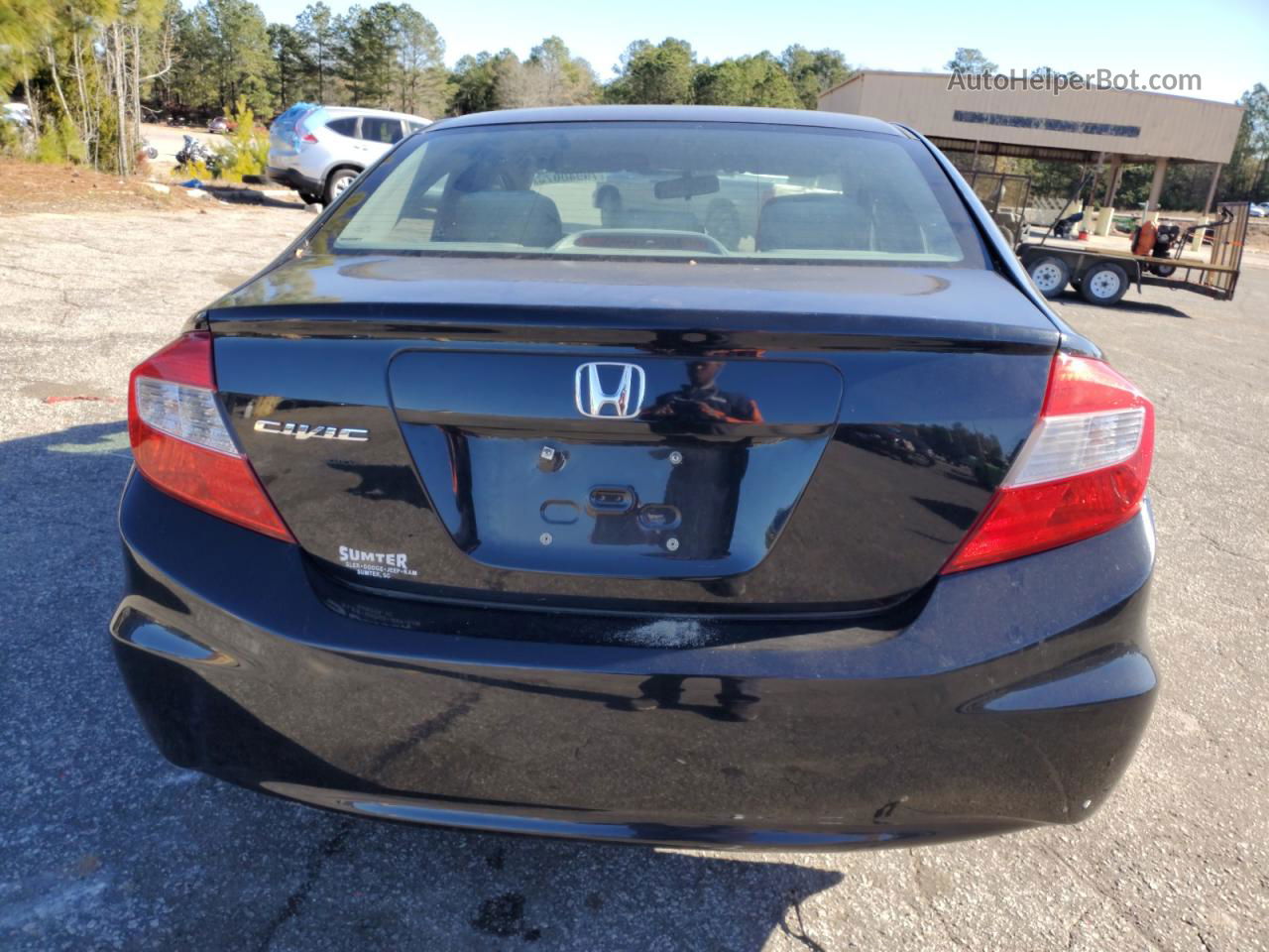 2012 Honda Civic Lx Black vin: 19XFB2F57CE002066