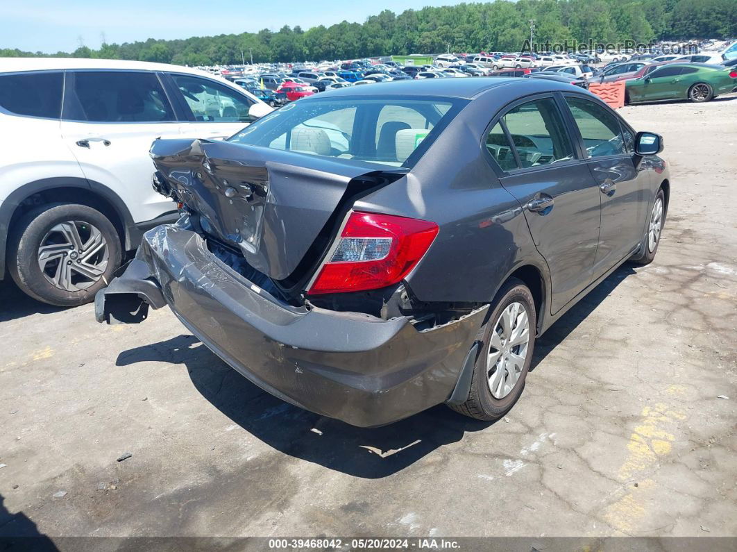 2012 Honda Civic Lx Gray vin: 19XFB2F57CE030725