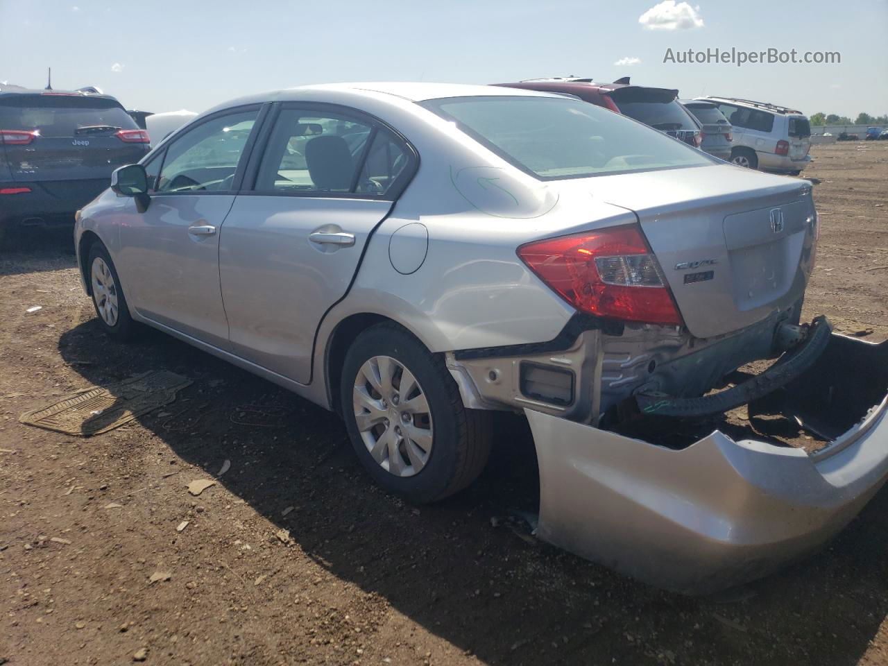 2012 Honda Civic Lx Silver vin: 19XFB2F57CE031499