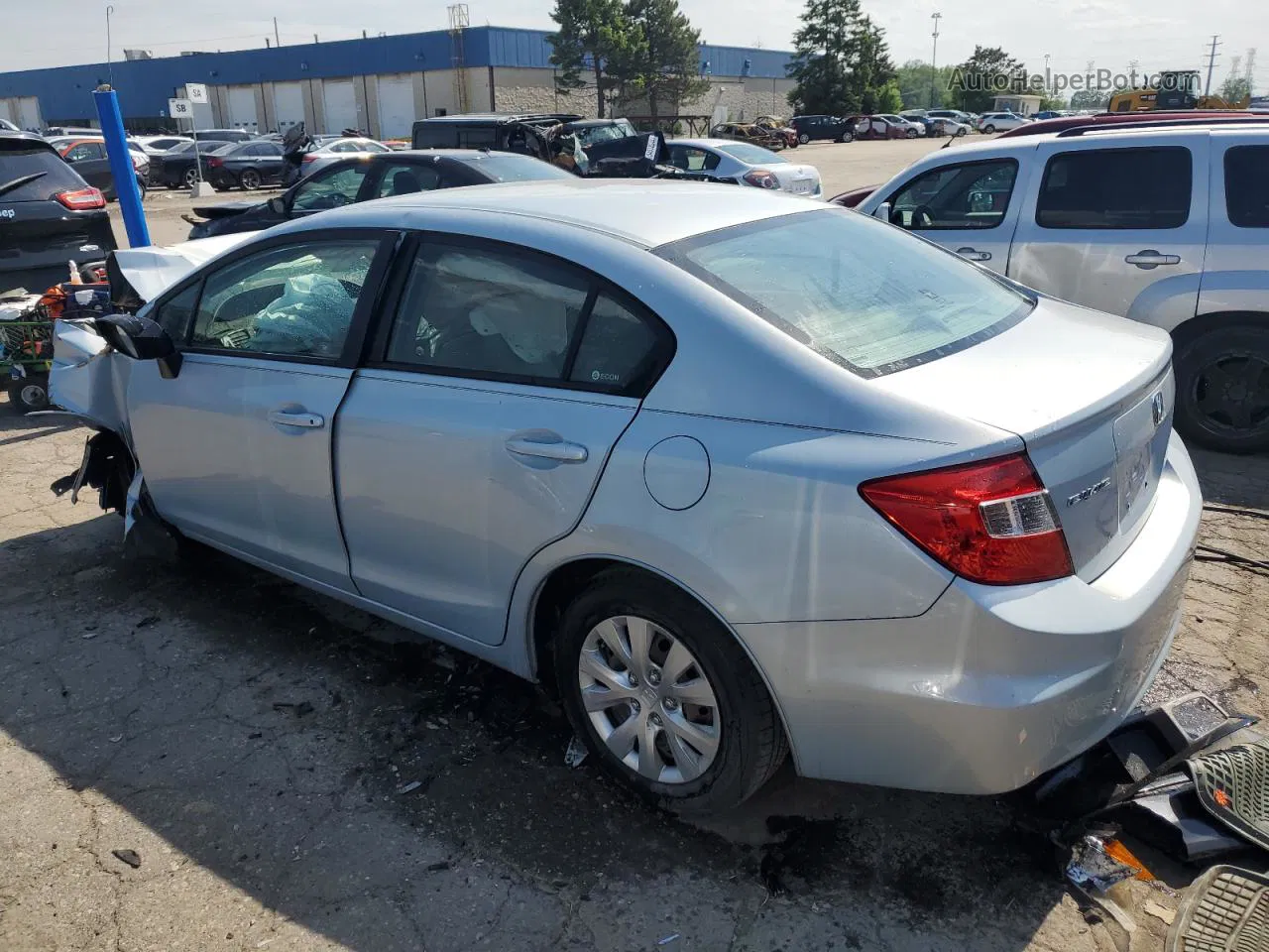 2012 Honda Civic Lx Blue vin: 19XFB2F57CE032345