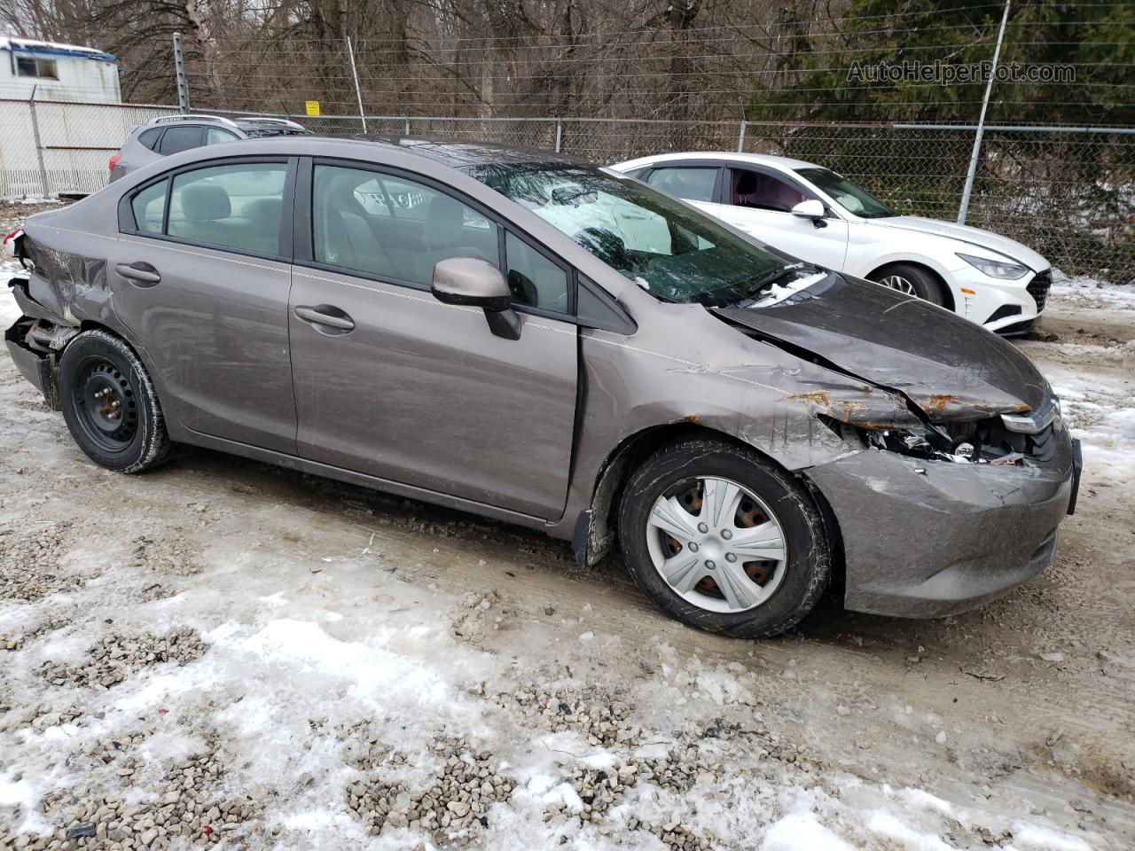 2012 Honda Civic Lx Gray vin: 19XFB2F57CE049193