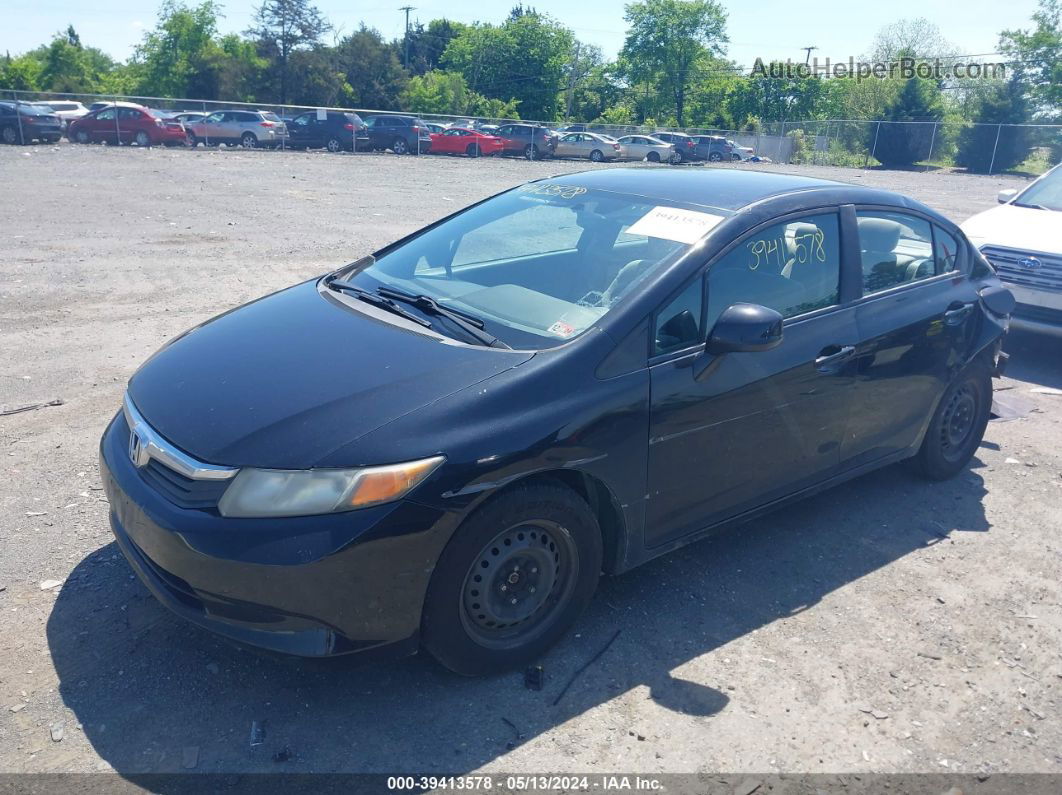 2012 Honda Civic Lx Black vin: 19XFB2F57CE314727