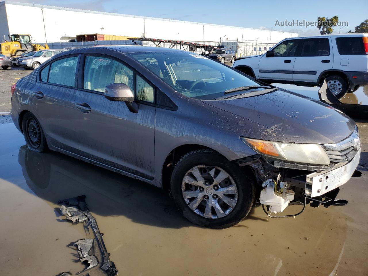 2012 Honda Civic Lx Gray vin: 19XFB2F57CE322570