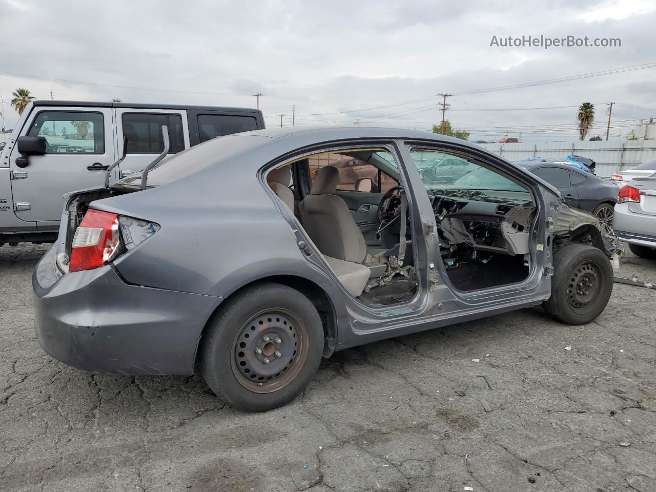 2012 Honda Civic Lx Silver vin: 19XFB2F57CE325632