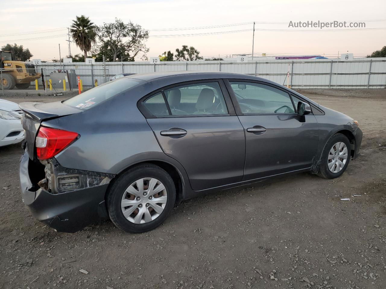 2012 Honda Civic Lx Gray vin: 19XFB2F57CE367573