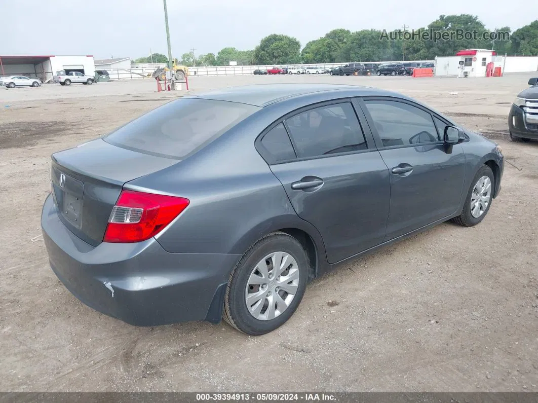 2012 Honda Civic Lx Серый vin: 19XFB2F57CE377522