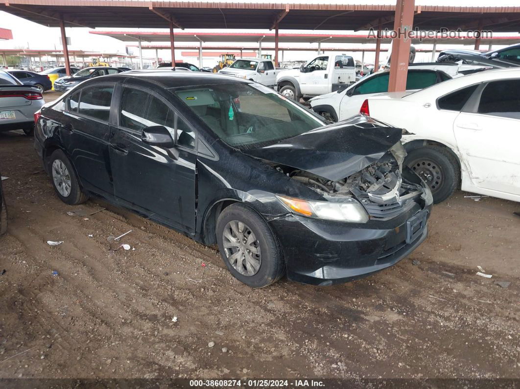 2012 Honda Civic Lx Черный vin: 19XFB2F57CE385460