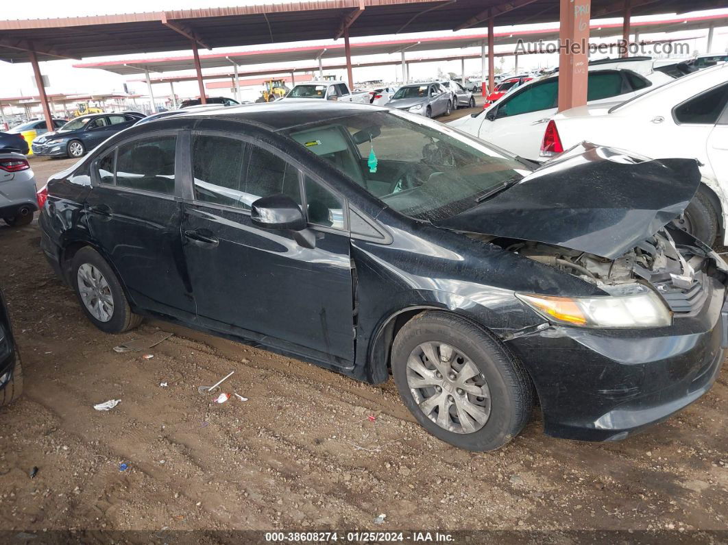 2012 Honda Civic Lx Black vin: 19XFB2F57CE385460