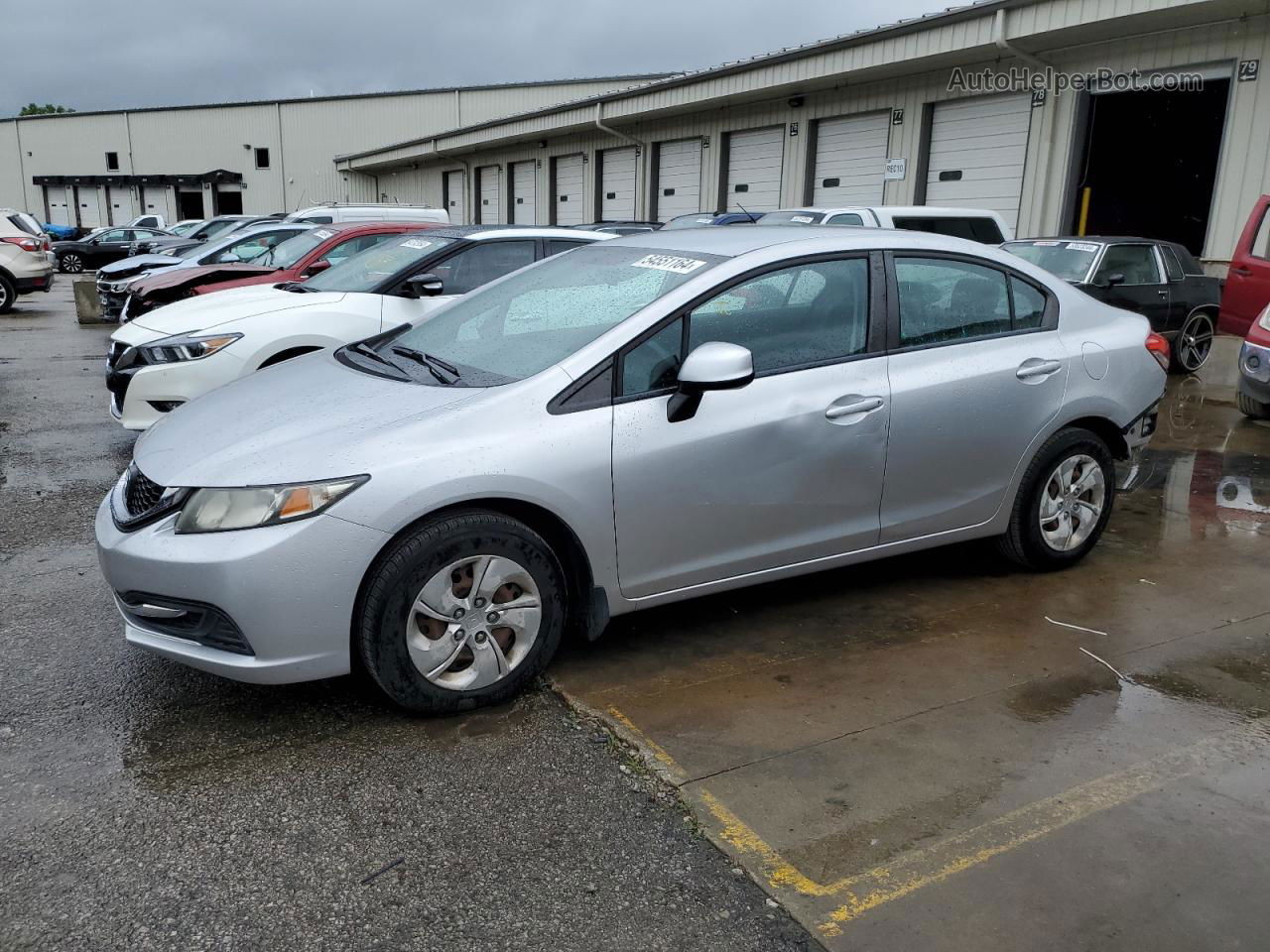 2013 Honda Civic Lx Silver vin: 19XFB2F57DE011822