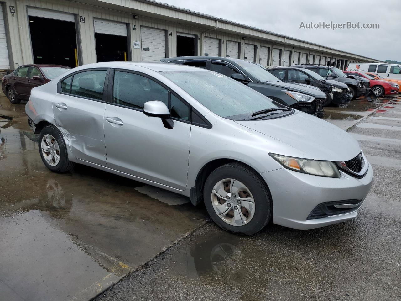 2013 Honda Civic Lx Silver vin: 19XFB2F57DE011822