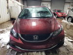 2013 Honda Civic Lx Burgundy vin: 19XFB2F57DE045324