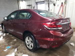 2013 Honda Civic Lx Burgundy vin: 19XFB2F57DE045324