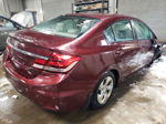 2013 Honda Civic Lx Burgundy vin: 19XFB2F57DE045324