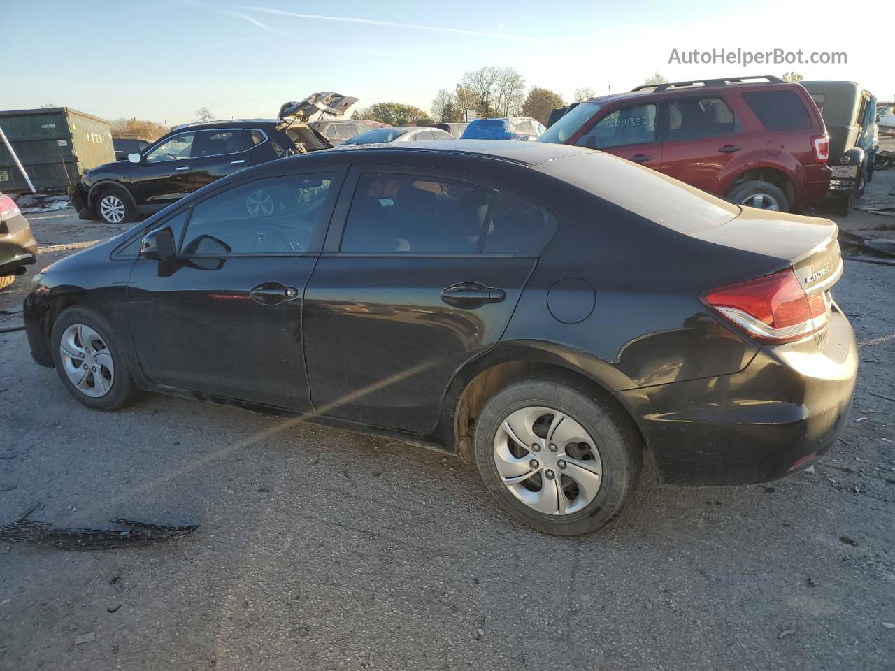 2013 Honda Civic Lx Black vin: 19XFB2F57DE075990