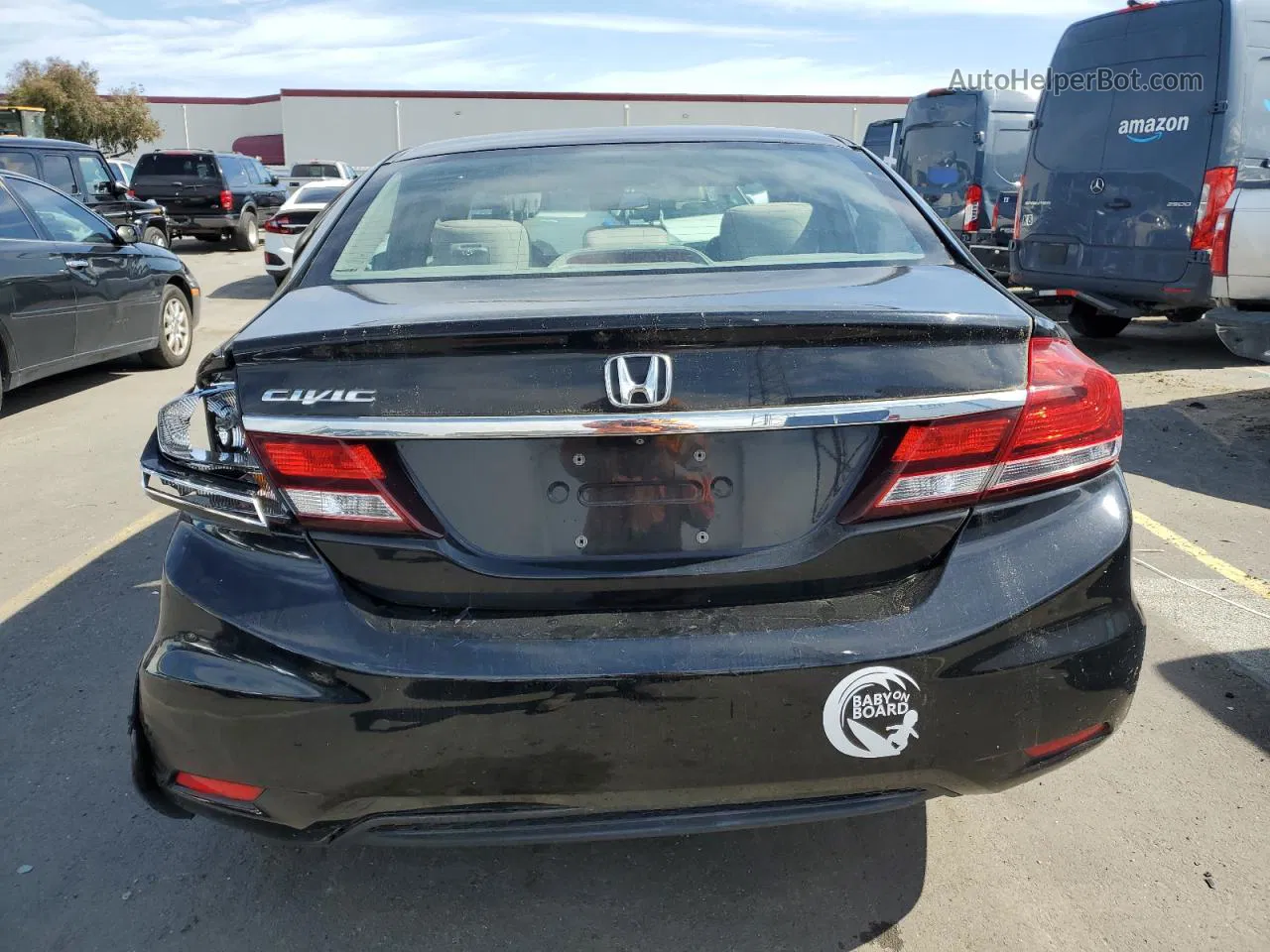 2013 Honda Civic Lx Black vin: 19XFB2F57DE263831