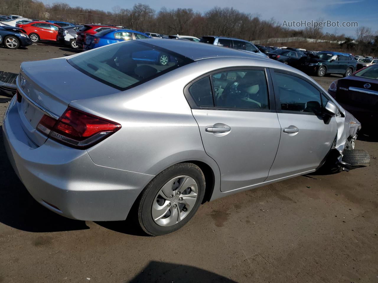 2013 Honda Civic Lx Silver vin: 19XFB2F57DE272268