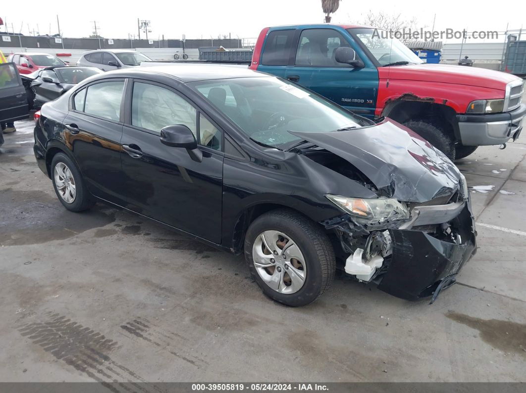 2013 Honda Civic Lx Black vin: 19XFB2F57DE291760