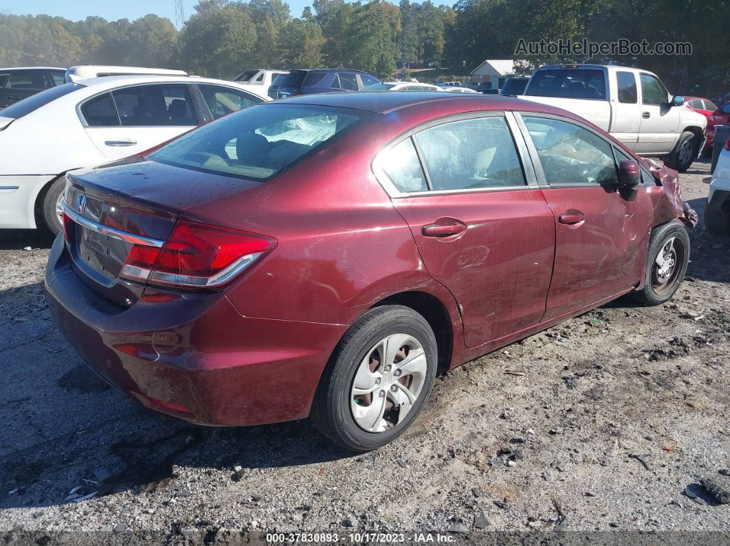 2014 Honda Civic Lx Burgundy vin: 19XFB2F57EE035412